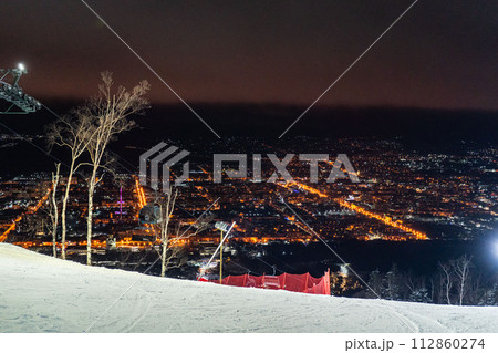 Yuzhno-Sakhalinsk, Match 03.2024 Ski resort Mountain Air Resort, Yuzhno-Sakhalinsk, Russia. 112860274