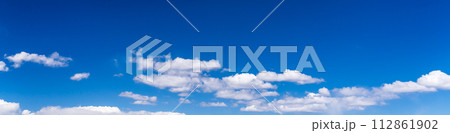 春の青空と広いフリースペース 112861902