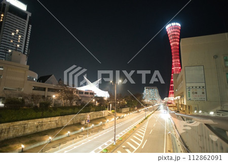 神戸 夜景 ポートタワー 神戸 夜景 ポートタワー 112862091