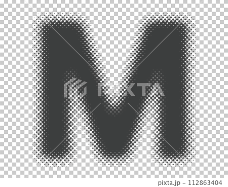 半色調字母大寫字母 M 112863404