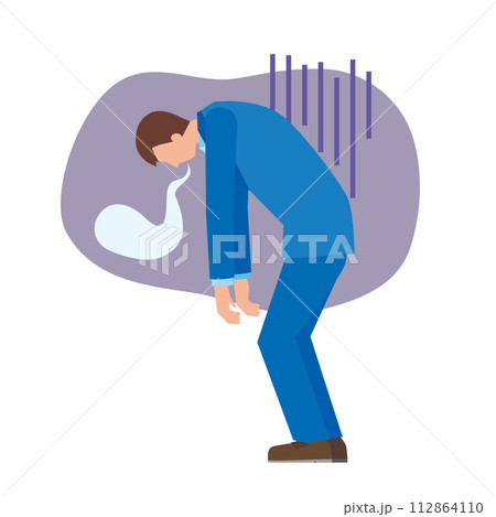 疲労困憊の男性 112864110