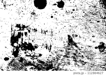 Black grunge texture isolated on white background 112864627