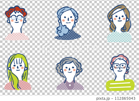 すてきな自立した大人の女性または母たち　セット　イラスト素材 112865043