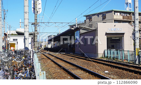 鉄道のある風景(伊豆箱根鉄道の大場駅と線路) 鉄道のある風景(伊豆箱根鉄道の大場駅と線路) 112866090