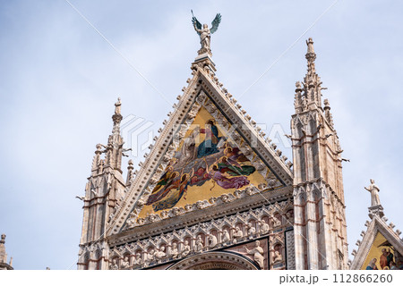 Facade decoration of the cathedral of Siena Facade decoration of the cathedral of Siena 112866260