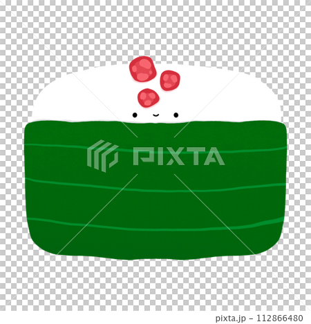 Coconut Milk Dessert Cartoon illustration Tako Thai Dessert Cartoon illustration Khanom Thai Cartoon illustration Coconut Milk With Topping 112866480