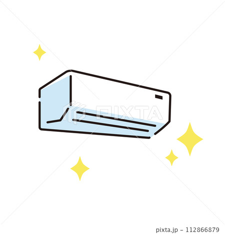 ピカピカで新しいエアコンのイラスト 112866879