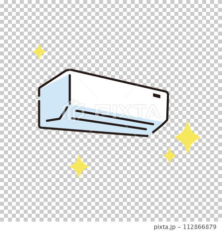 ピカピカで新しいエアコンのイラスト 112866879