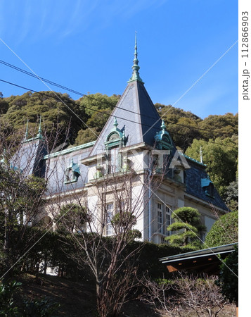 大正浪漫を今に伝える、日本が誇るフランス風洋館、国指定重要文化財、萬翠荘外観 112866903
