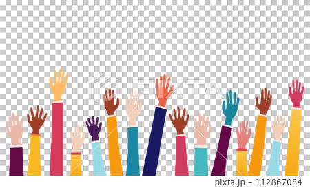 many colorful hands 112867084