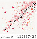桜　水彩イラスト 112867425