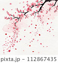 桜　水彩イラスト 112867435