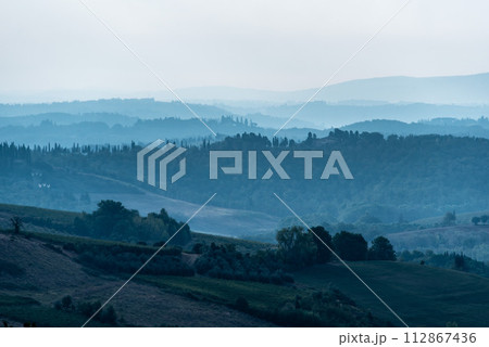 Typical Tuscan landscape near San Gimignano Typical Tuscan landscape near San Gimignano 112867436