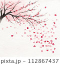 桜　水彩イラスト 112867437