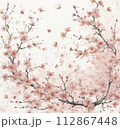 桜　水彩イラスト 112867448
