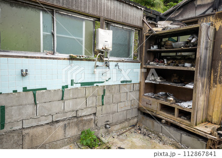火事後に解体した台所 112867841