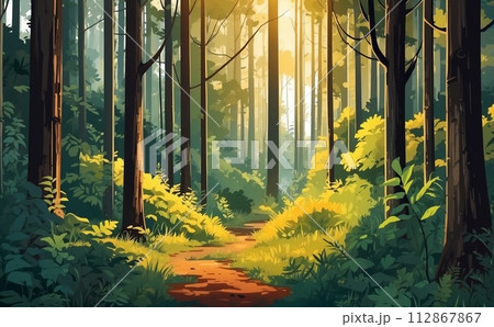 森 ③のイラスト素材 [112867867] - PIXTA