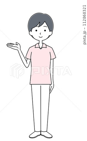 きをつけ 介護士のイラスト きをつけ 介護士のイラスト 112868321