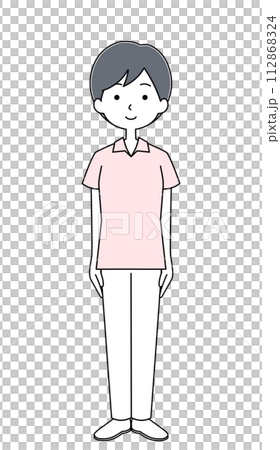 きをつけ 介護士のイラスト きをつけ 介護士のイラスト 112868324