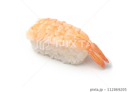 新鮮で美味しそうな海老の寿司 新鮮で美味しそうな海老の寿司 112869205