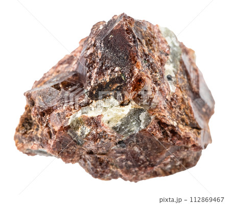 rough eudialyte mineral isolated on white rough eudialyte mineral isolated on white 112869467