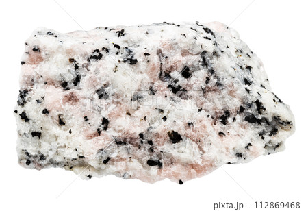 raw miaskite with pink cancrinite mineral isolated raw miaskite with pink cancrinite mineral isolated 112869468