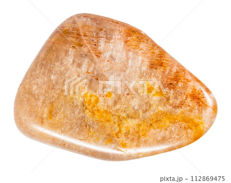 polished iridescent feldspar mineral isolated polished iridescent feldspar mineral isolated 112869475