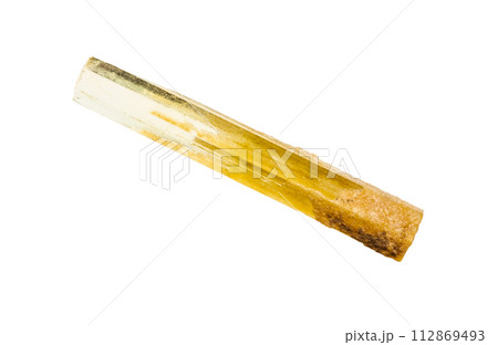 unpolished heliodor crystal isolated on white unpolished heliodor crystal isolated on white 112869493