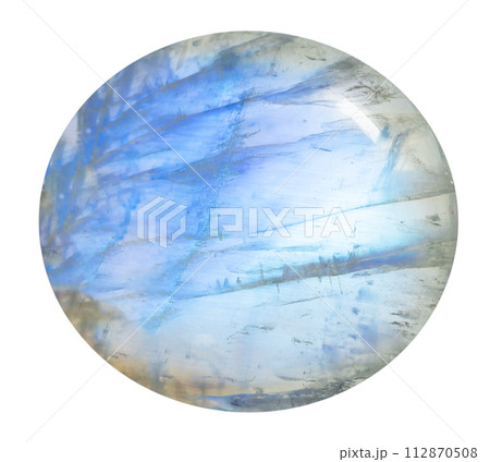 polished cabochon from natural adularia mineral 112870508