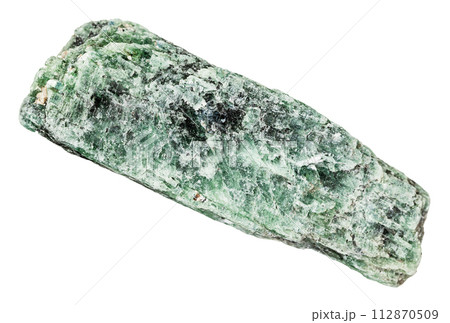 raw green kyanite mineral isolated on white 112870509