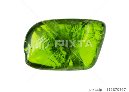 polished chromian diopside gemstone isolated 112870567