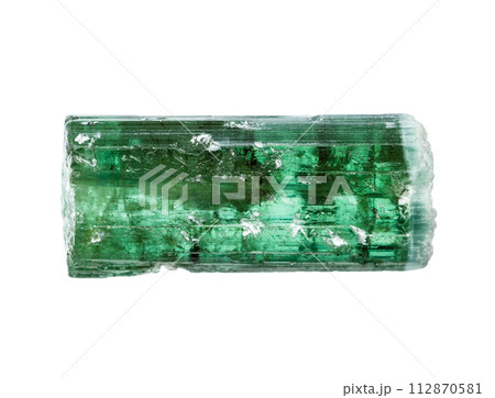 rough verdelite crystal isolated on white 112870581