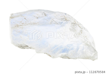 unpolished moonstone mineral isolated on white 112870584