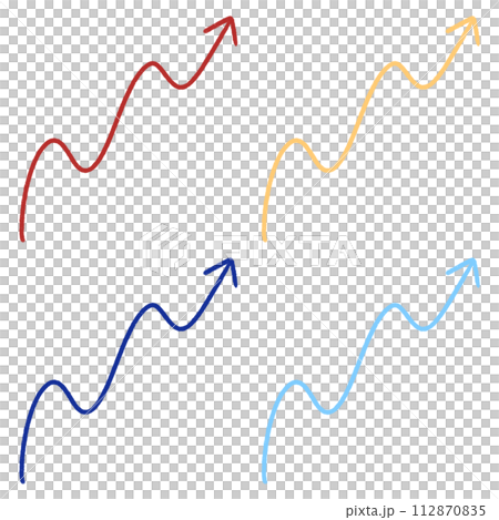 Colorful Upward Arrow Colorful Curved Arrow Colorful Up Curved Arrow Marker Arrow Colorful Scribble Arrow Hand Drawn Arrow Set Collection 112870835