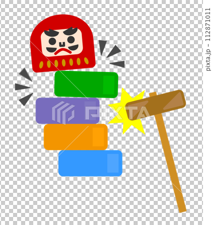 圖:一種懷舊的當地玩具,用木槌敲擊達磨就會掉落 圖:一種懷舊的當地玩具,用木槌敲擊達磨就會掉落 112871011