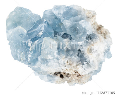 raw celestite mineral crystals isolated raw celestite mineral crystals isolated 112871105