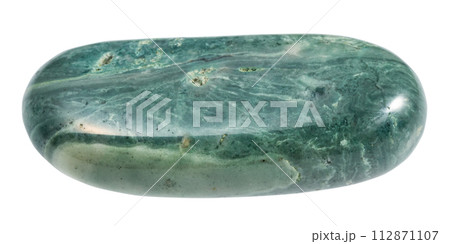 tumbled trass chernomorite mineral isolated tumbled trass chernomorite mineral isolated 112871107