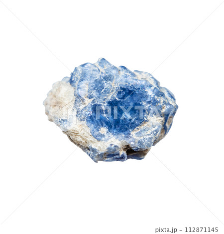 raw blue spinel crystal isolated on white 112871145