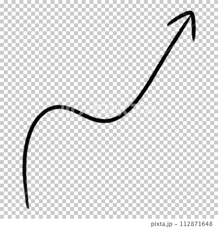 Black Upward Arrow Black Curved Arrow Black Up Curved Arrow Black Marker Arrow Black Scribble Arrow Black Hand Drawn Arrow 112871648