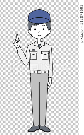 指差し 消防士(救急隊・活動服) 指差し 消防士(救急隊・活動服) 112871693
