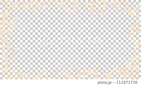Cute orange triangular neon frame 16:9 Cute orange triangular neon frame 16:9 112871730