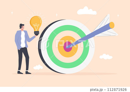 Targeting concept vector. Achieving goal....のイラスト素材 [112871926] - PIXTA