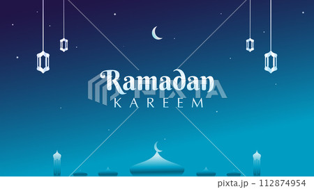 A beautiful blue night sky with sparkling stars and luxurious silver lantern ornaments A beautiful blue night sky with sparkling stars and luxurious silver lantern ornaments 112874954