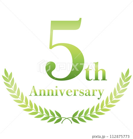 緑色の月桂樹　5周年装飾フレーム 112875773