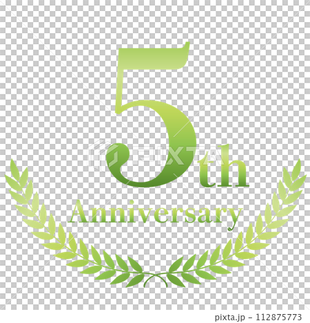 緑色の月桂樹　5周年装飾フレーム 112875773