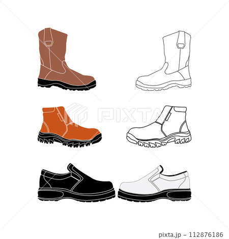 safety shoes icon safety shoes icon 112876186