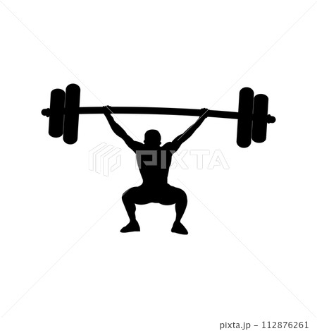 weight lifter icon 112876261