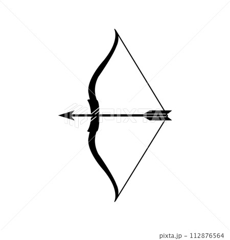 Arrow bow vector icon Arrow bow vector icon 112876564