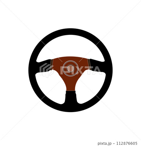 Steering wheel icon 112876605