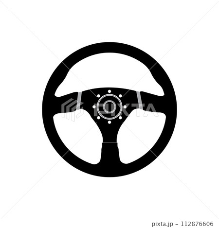 Steering wheel icon 112876606